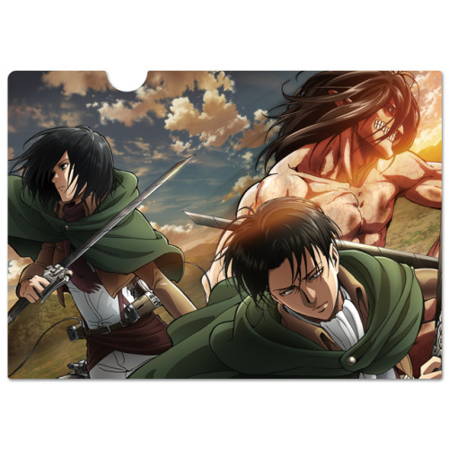 snkmerchandise: News: SnK Season 2 Visuals Clear Files Original Release Date: Mid-May 2017Retail Price: 432 Yen each Clear files featuring the first two SnK season 2 visuals (Originally from Animage January 2017 & Newtype January 2017) of Eren/Rogue