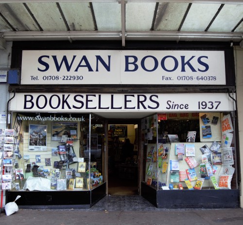 Swan Books, RM14. Stroll down the Upminster high street at the very end of the District Line and you