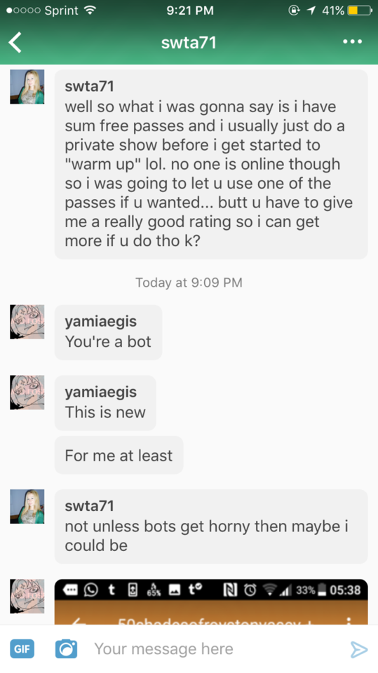 So I Just Encountered My First Bot I Had A Field Day With This