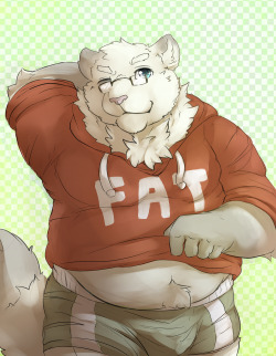 ralphthefeline:Doing that FAT hoodie thing