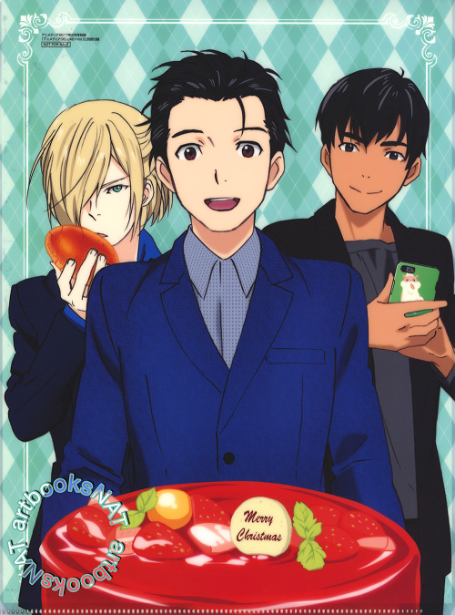artbooksnat: Yuri!!! on Ice (ユーリ!!! on ICE)Congrats to Yuri and Victor, and Yurio, Phichit, JJ 