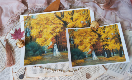 Art prints are based on my oil illustration www.etsy.com/listing/1071201592/autumn-ghosts-pa