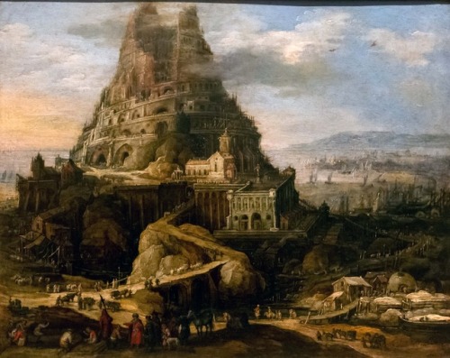 Joos de Momper, Tower of Babel, 1595-1605, oil on copper, 38 x 47 cm., Museu Nacional de Arte Antiga