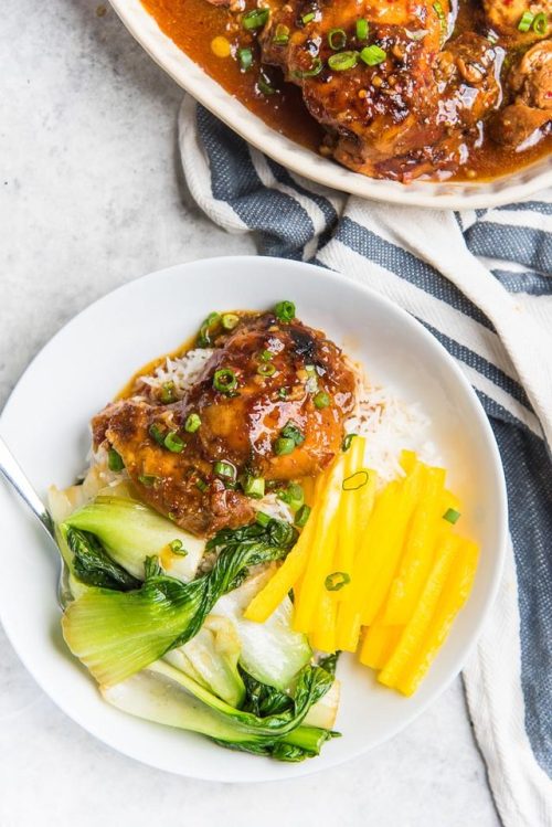 Instant Pot Honey Soy Chicken ThighsServings: 6STUFF6 pieces of boneless chicken thighs 6 - 7 oz eac