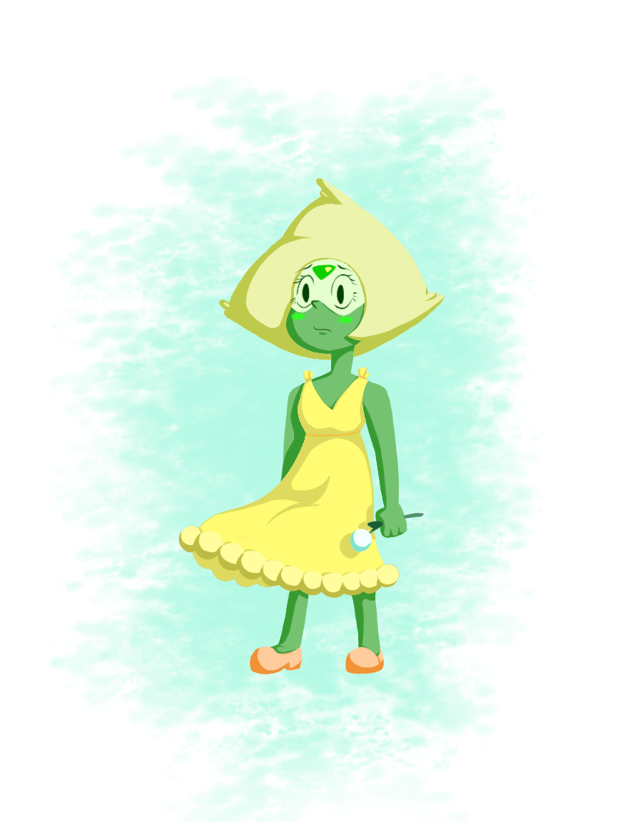 peachy-peri-pie:  Of course I had to draw my baby in her dress, I literally screamed