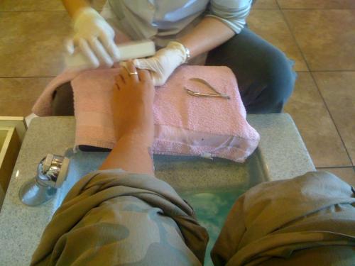 Pedicure time w/Nina Mercedez