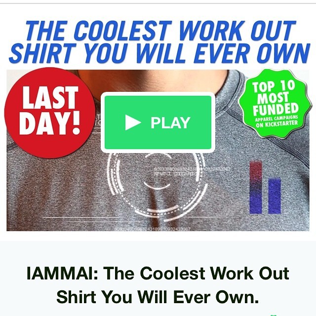 8 hours remain to get a discount on a revolutionary workout shirt that cools your body as you hear up, while also being a supporter of my brother’s start up company. Win win! Shipping worldwide!! Type in IAMMAI on kickstarter or use >>>>>>...