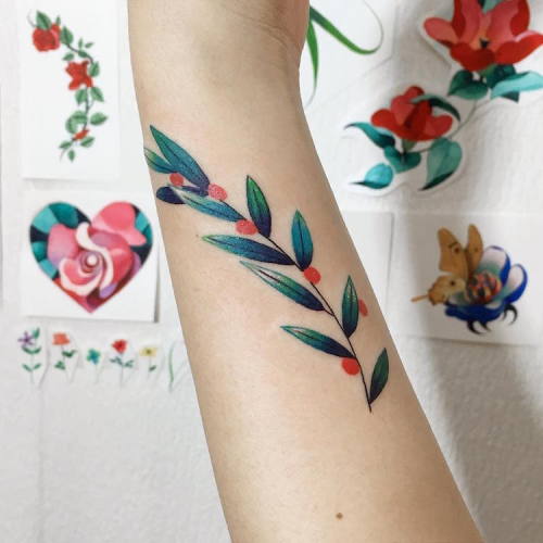 mymodernmet: Delicate Tattoos Inspired by Nature Colorfully Adorn the Skin