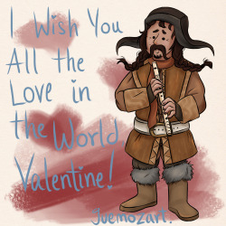 guemoza:  Awwww the lovely Bofur today for Thorin’s Company Valentines! He just wants you to be happy. Check out the other Thorin’s Company Valentines here! I have a horrible suspicion that tomorrow’s Valentine will be late D: I hope not!! 
