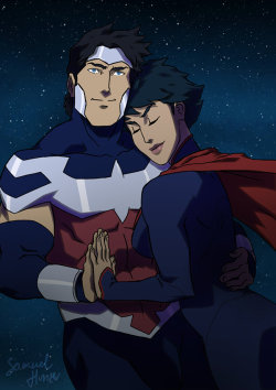 samuel-hunter:  Wonderous Man and SuperwomanGenderbent versions of Superman and Wonderwoman from JL - Throne of Atlantis. Used the multiverse as an inspiration.Another July Patreon piece: www.patreon.com/sknng.