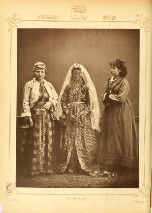 Les costumes populaires de la Turquie en 1873;Peasant man and woman from around Bursa (wearing weddi