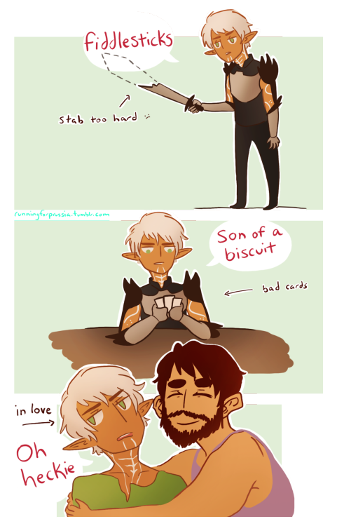 runningforprussia: since fenris doesnt curse…what if he uses alternatives instead…