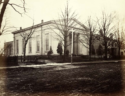 First Presbyterian Church in Princeton, New Jersey (as it was then named), ca. 1860. It is now Nassa
