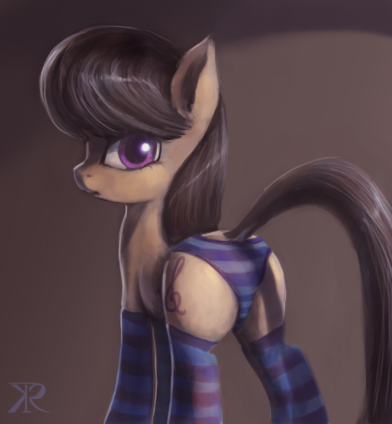 kartoonkorner:Found the original PSD file of this old work of Octavia in socks and