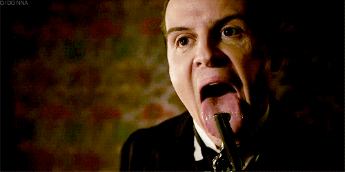 oidonna:  That awkward moment when your nemesis makes sexual gestures at you in your