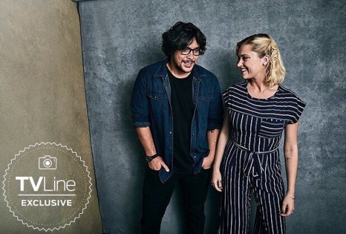 the100-news:tvline #The100’s #BobMorley and #ElizaTaylor (aka “The 2”) in #TVLine’s #SDCC suite