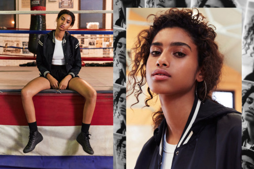 lullabysounds:  Imaan Hammam for Wood Wood x Champion x Urban Outfitters  