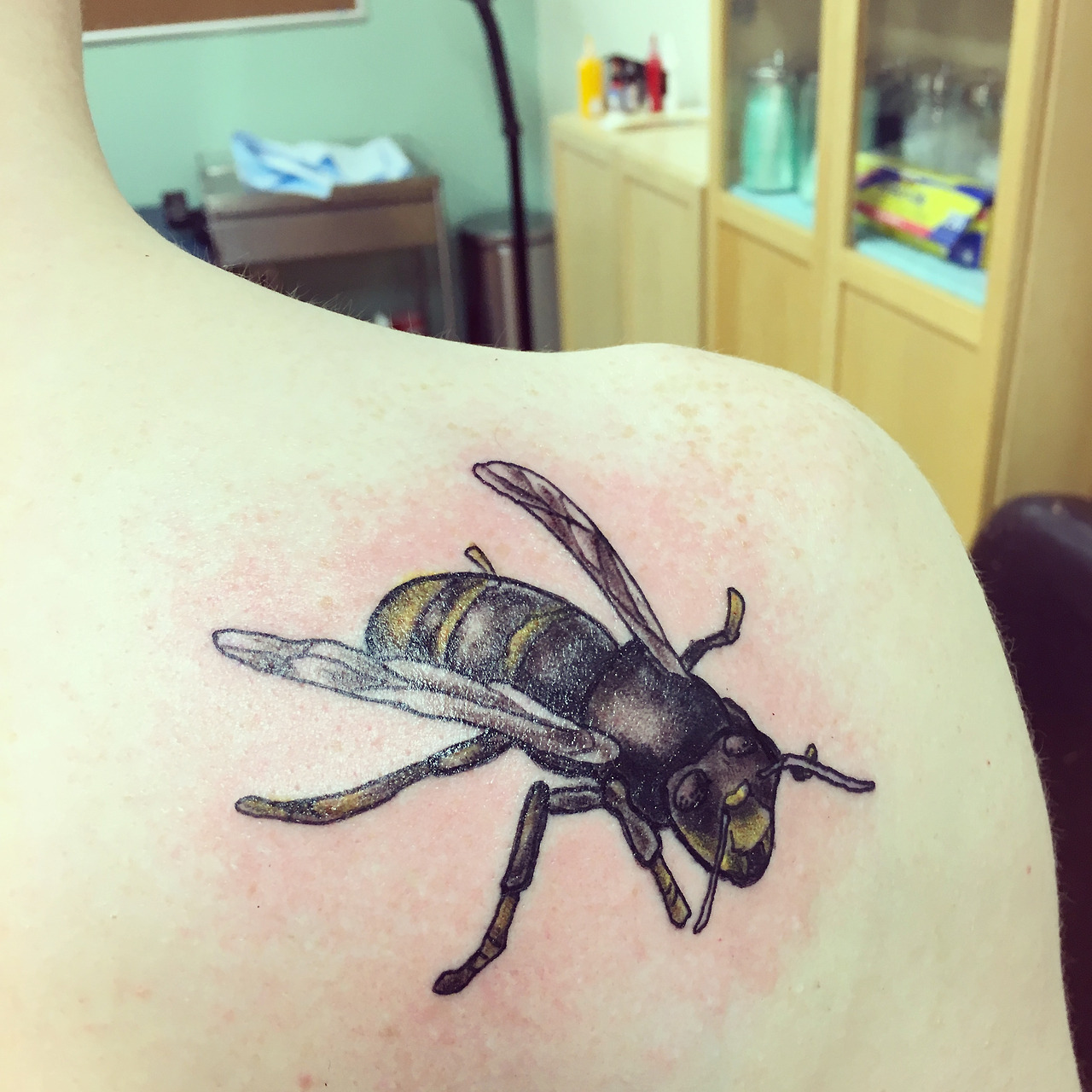 Wasp 🐝 . . . . . . . . . . #wasptattoo #beetattoo #traditionaltattoo  #tradisrad #tattoo #tat #ink #art #tattooartist #salemtattoo #po... |  Instagram