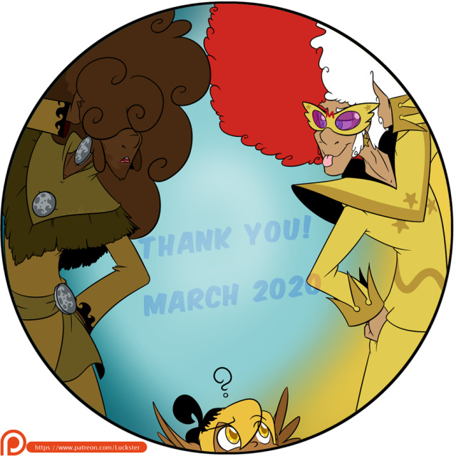 Thank you! -- March 2020I promise you all I have not already abandoned you!I’ve been just a bit busy over on the Text-RPers-Friendly RP blog, working on sprites for a Tabletop Game I am a part of, and as the end of the month snuck up on me, I needed to fulfill my obligations to my Patrons with a monthly Thank You image for their support.I normally leave new pictures private for the month except for my supporters, but once in a while I make an exception. Since this one stars Miror B., I felt like making it public so I can crosspost here. (And maybe shamelessly plug)I’ll be focusing on the Ask Box again soon. I need 1 more picture for an interaction going on with @manbehindtheshadows first and then there will be focus on the main blog for a little bit!Love you all!--Luckster/Mun #Mun Speaks#Shameless Plug #Psst go check out manbehindtheshadows their Ein is great!