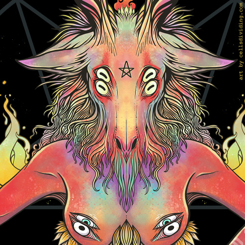 *insert Elmo Rise meme here* Baphomet, made with Apple Pencil and Procreate.⁠