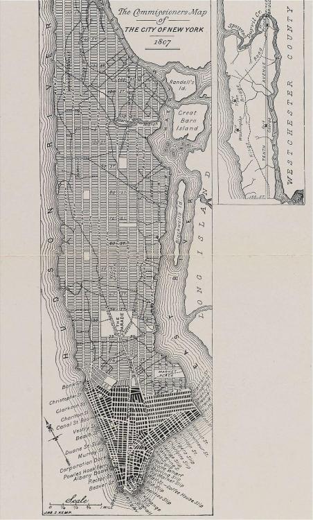 archimaps:The Commissioners Plan of the City of New York in 1807 The 1807 version of the Commiss