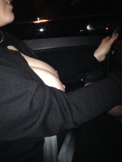 Tits Out For A Late Night Drive :-)