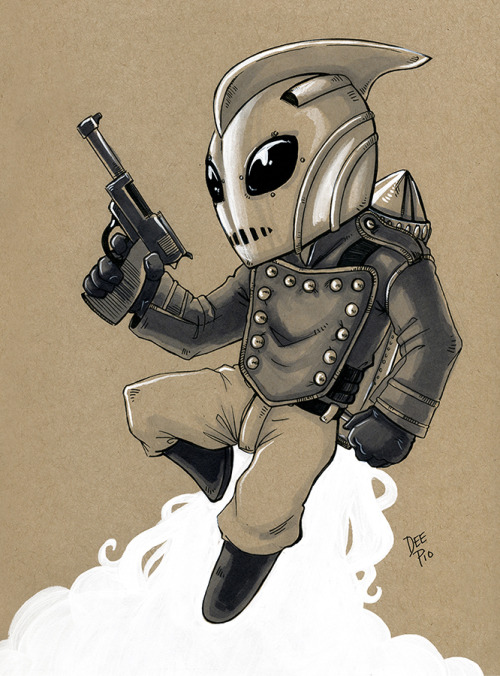 Cutie Rocketeer for this weeks Scribble Nerds drawing challenge.  I heart Cliff!scribblenerds