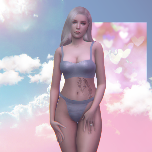 sciophobis:in the c l o u d sTesting upcoming lingerie set by @astya96cc♥<3 <3 <3