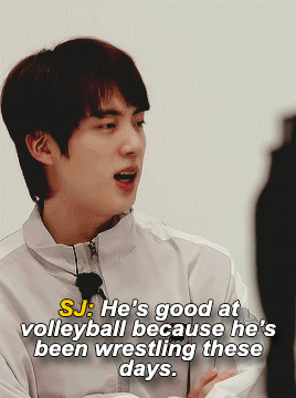 No One: Seokjin: Ah Yoongi Is So Good At Volleyball Because These Days He Does [insert Random Sports