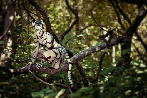 bastmiriam:  The White tigress (tigergirl) adult photos