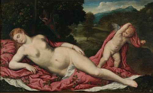 elegantiaearbiter:Sleeping Venus, by Paris Bordone, Galleria Giorgio Franchetti alla Ca’ d&rsq