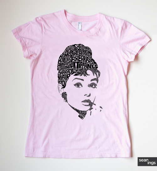 seanings:  Audrey Hepburn Typographic Design Buy This Print! 