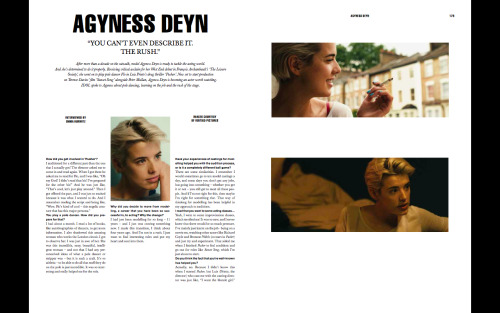 AGYNESS DEYN INTERVIEW PUBLISHED IN IDOL MAGAZINE ISSUE 4 (SEPTEMBER 2012)