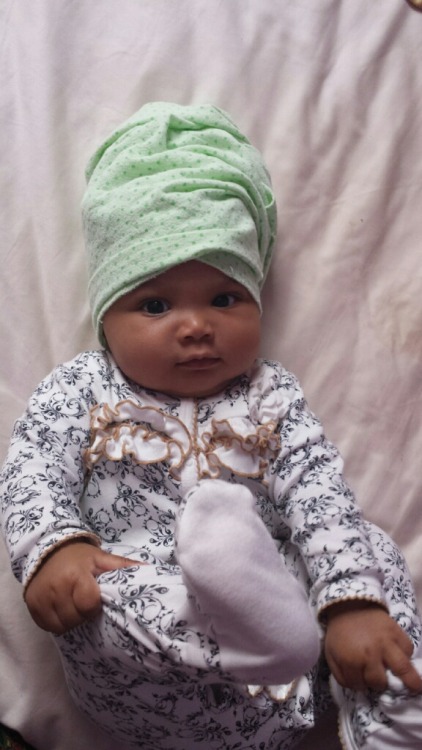 illn8turebrand:#BLACKOUT baby edition (she wanted to partake) *head wrap on fleek*