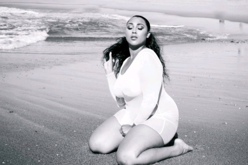 tellietime:  I think this is by far my favorite shoot. I had so much fun shooting by the ocean. I felt like a mermaid lol y'all think thick mermaids exist? 😜