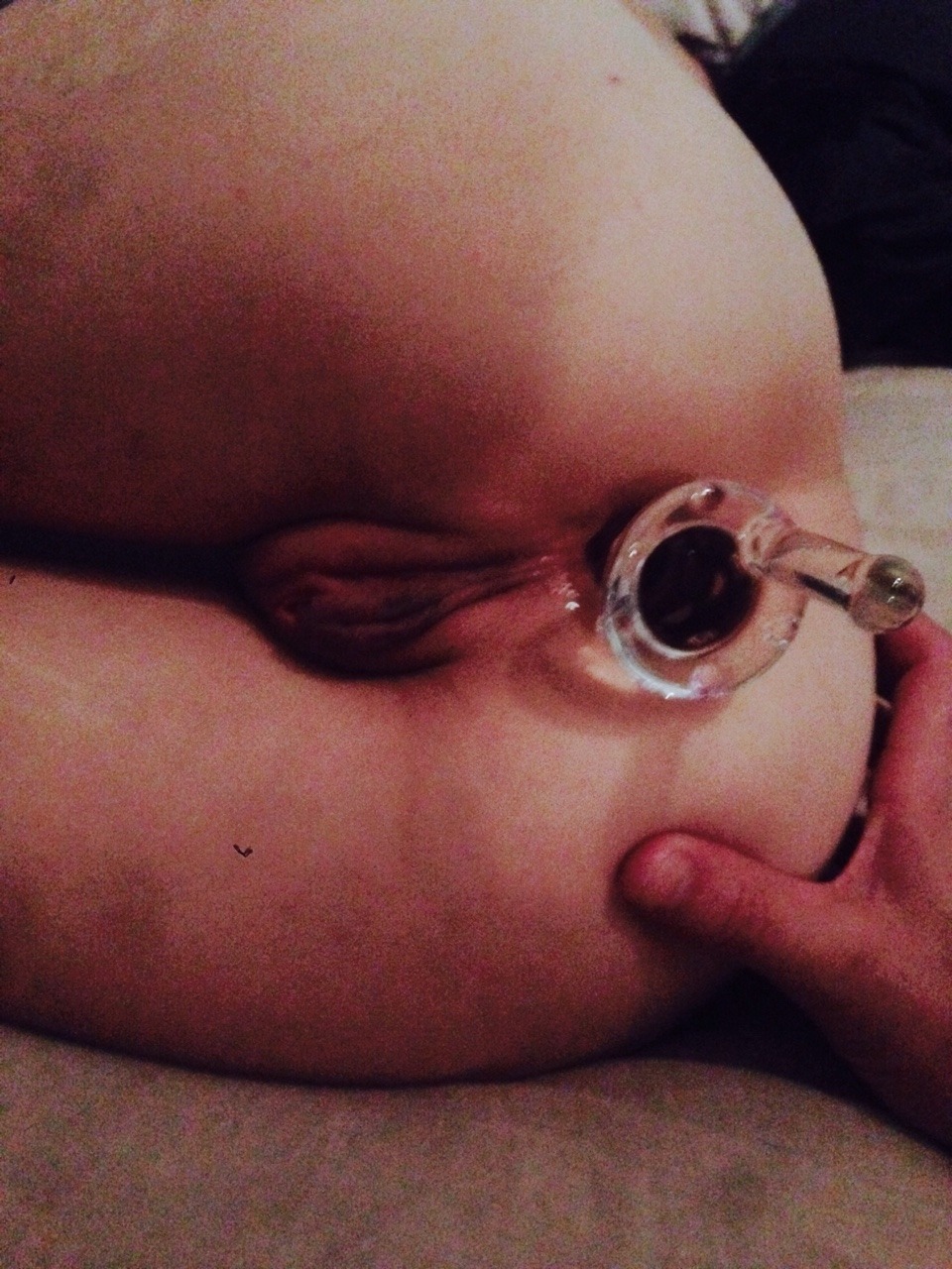 aaronandmarie:  Marie loves her glass toy and so do I 😉
