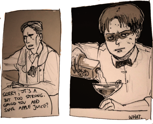stoned-levi:  jen-suis:  tumblr user corporal-ribeye is my never ending source of laughter and inspiration for eruri stuff (basically i drew this post)  Y O U  D I D THETHING