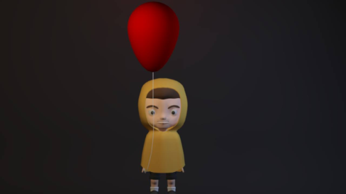 just another Georgie for some clown to eat, simple adjusting of a 3d model I made for class, add a r