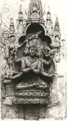 eatsleepdraw:  Manjuvajra Mandala, 11th c.  Bangladesh or India. Black Stone.  http://amospeter.tumblr.com/