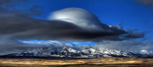 Crazy lenticularisSpookily rising above Montana’s Crazy Mountains are particularly spectacular lenti