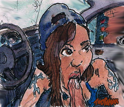 tworakxxx:quick sketch and watercolor sissy always pay the ride