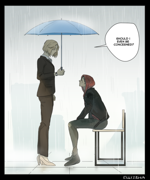 Hi Tumblr! I’m back with a short silly comic featuring my ocs. It’s been a while huh? *s