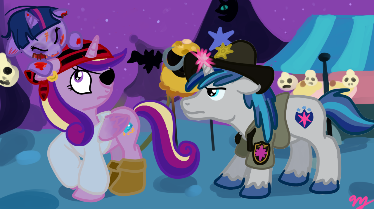 teenprincesscadance:  Happy Nightmare Night everypony! Made just in time for Nightmare