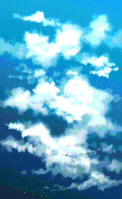 crystal-chima:  Pixel cloudscapes 