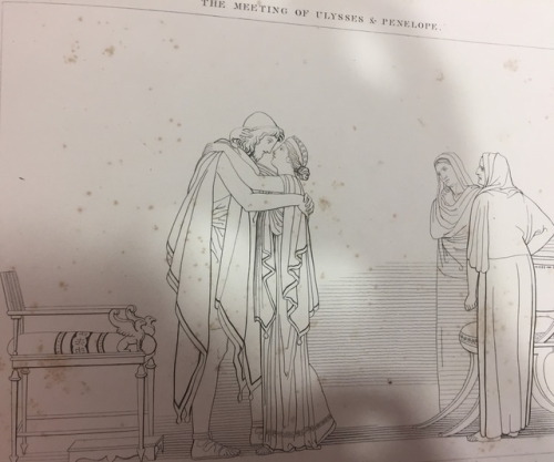 clodiuspulcher:Beautiful [labelled] Illustrations by John Flaxman of the Odyssey in a book dating fr