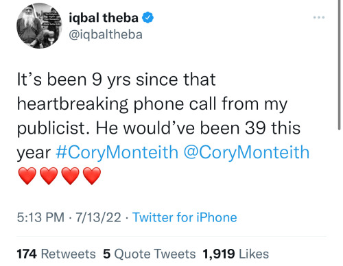 Iqbal Remembered Naya And Cory Bless Him !