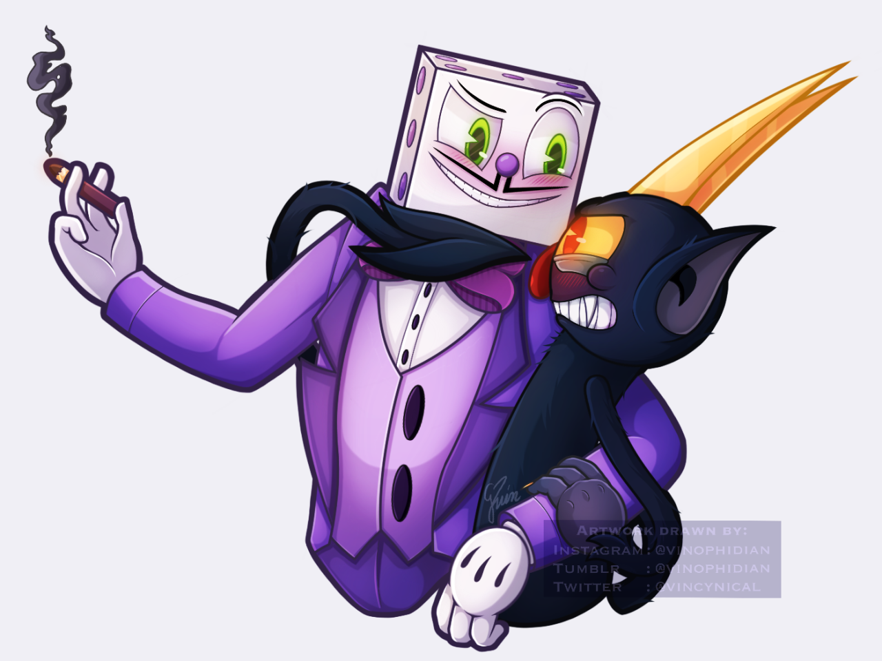 Welcome to my Orbit! — Fanart of The Devil and King Dice from The 