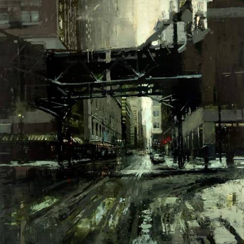 calumet412:  Winter, Chicago , 2014, Jeremy Mann 36x36 Oil on Panel