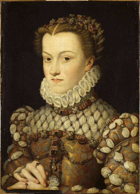 Early 1570s portraits by Francois Clouet;Madeleine le Clerc du Tremblay, 1570Two versions of Elisabe