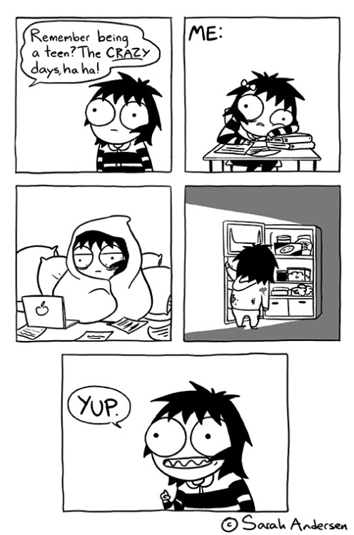tastefullyoffensive:  Those were the days. (by Sarah Andersen) 